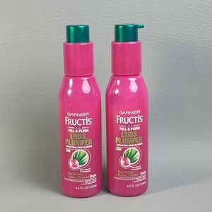 Garnier Fructis Full & Plush Ends Plumper Amplifying Leave-in-Serum 4.2oz Lot/2